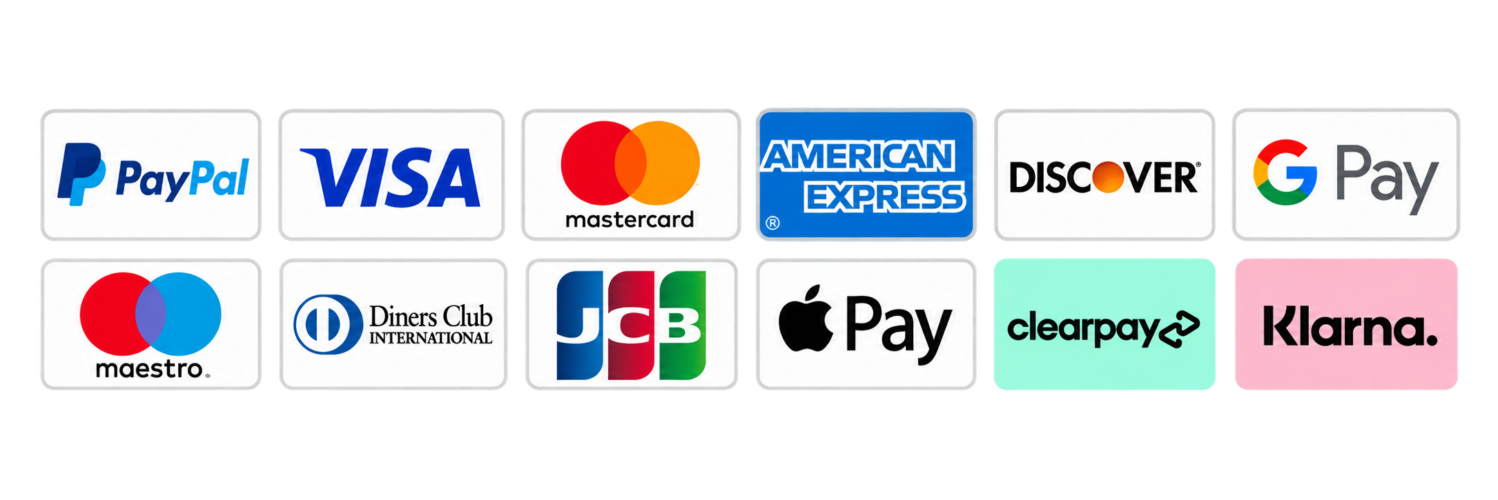 we accept all payment methods